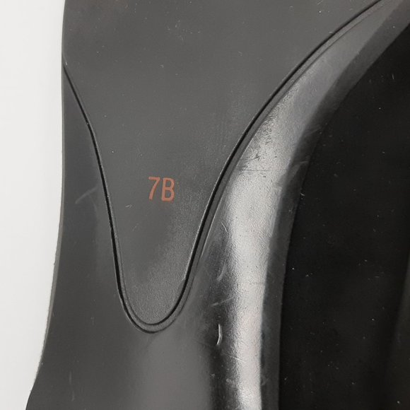 Talbots Black Leather Woven Detail Ballet Flats 7 - Picture 7 of 8